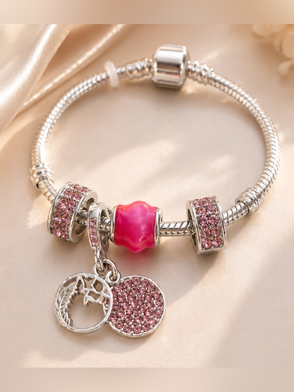 #2 Pink Sparkle Charm Bracelet 💕✨
